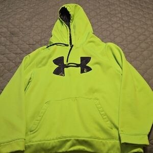 Under Armour Lime Green Hoodie with Black Logo